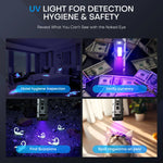 EDC Tactical Rechargeable Flashlight,Dual-Switches LED Flashlight with Digital Display,8 Modes , Camping,And Emergency Use