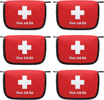 6Pcs Mini Empty First Aid Bag, 5.5X3.5X1.5 Inches Small First Aid Kit, Emergency Medical Essentials Pouch Bag for Travel, Car, Home, Office, Camping, Outdoors, Hiking (Bag Only) | PrepWiseGear