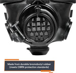 CM-8M Full-Face CBRN Gas Mask W/Canteen - Reusable Survival Nuclear Chemical Respirator for Prepper Gear and Supplies - Best Particulate Protection for Disaster, Tactical, & General Use