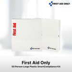 746000 Smartcompliance 50-Person ANSI A+ and OSHA Compliant First Aid Kit for Business, Large Metal First Aid Cabinet with Medications, 241 Pieces | PrepWiseGear