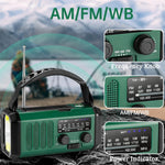 Hot 20000Mah AM/FM/NOAA Radio Solar Hand Crank Generator Radio Portable Radio De Emergencia LED Flashlight SOS Alarm Power Bank