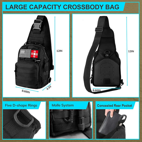 Survival Kit, Gifts for Fathers Day Men, Women, 251Pcs Emergency Survival Gear and Supplies Equipment, First Aid Kit with Crossbody Bag, Camping Essentials for Earthquake, Hiking, Outdoor Adventure | PrepWiseGear