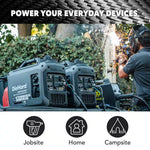 2,000-Watt to 2,400-Watt Recoil Start Portable Gasoline Powered Inverter Generator with CO Alert