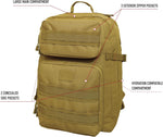 Fast Mover Tactical Backpack - Outdoor Hiking Pack for EDC Essential Gear (Red) | PrepWiseGear