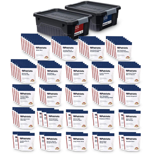 : 3-Month Survival Food Kit - Emergency Food Supply - Freeze Dried Food - Designed to Last 25 Years - 688 Servings - 135,840 Total Calories - Disaster-Resistant Packaging