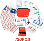 Emergency Kit 120 Piece Travel Car Survival Gear First Aid Kit,Waterproof Emergency Mini First Aid Kits,Portable Small First Aid Kit for Survival Car Travel Office Camping Sports Hiking (Red) | PrepWiseGear