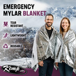 Emergency Mylar Blanket Pack of 25 Lightweight Thermal Reflective Survival Blanket First Aid Disaster Preparedness Camping Vehicle Bug Out Bag Emergency Supply Gear