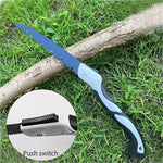 Folding Saw, 9.8 Inch Carbon Steel Blade, Manual Pruning Saw for Camping, Gardening, Survival, 21 Inch Total Length