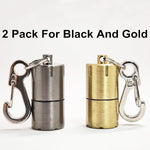 2 Pack Black Gold Keychain Peanut Lighter EDC Mini Waterproof Lighter for Fire Starter Survival Emergency Use Fluid Not Included | PrepWiseGear