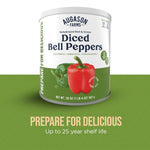 Dehydrated Diced Bell Peppers Emergency Food Supply, 113 Servings, 25 Year Shelf Life, Red and Green Peppers - Dehydrated Meals, Survival Food Camping Essentials Can | PrepWiseGear