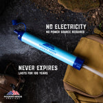 Ready Filter Personal Water Filter Straw | Backpacking Water Filter for Hiking & Camping | Portable Water Purifier Camping | Emergency Survival Gear & Camping Survival Kit | 2 Pack | PrepWiseGear
