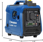 Westinghouse 2550 Peak Watt Super Quiet & Lightweight Portable Inverter Generator, RV Ready 30A Outlet, Gas Powered, CO Sensor, Parallel Capable, Long Run Time,Blue