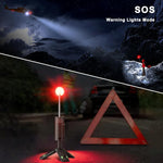 Camping Lights Rechargeable, Detachable Camping Lantern with Stand, Telescopic Waterproof Camp Lamp, Magnetic Work Hanging Light, LED Tent Flashlights for Emergency (Matte Black)