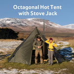Ranch Fire Teepee Tent, Cold Weather Winter Hot Tent with Stove Jack, 4-6 Person Waterproof Windproof 4 Season Tents for Camping | PrepWiseGear