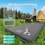 Self-Inflating Sleeping Pad for Camping, 3" Ultra-Thick Outdoor Camping Mat with Pillow & 9.5 R-Value, Insulated All-Season Foam Camping Mattress for Camping Travel Tent Car