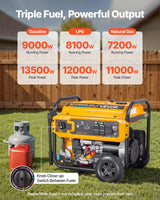 Customer photo of VEVOR 13,500W Dual Fuel Portable Generator