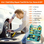 Car Emergency Kit with Air Compressor,Roadside Emergency Car Kit for Vehicles Auto Truck with Jumper Cables,Winter Car Safety Kit with Folding Shovel Car Repair Tool Set First Aid Kit Blanket Tow Rope | PrepWiseGear