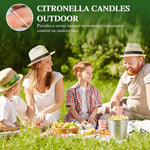 Citronella Candles Outdoor, 34Oz Large Citronella Candles for Patio, 200 Burn Hours, 3 Wicks Outdoor Candle Set of 2 for outside Camping Garden Yard Balcony, Natural Soy Wax, Lemongrass Scented