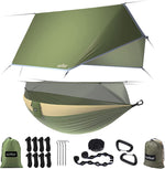Camping Hammock, Portable Single & Double Hammock with Net, 2 Person Hammock Tent with 2 * 10Ft Straps, Best for Outdoor Hiking Survival Travel | PrepWiseGear