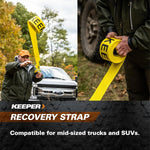 Tow Straps Heavy Duty with Loops - 4" X 30' Recovery Strap, 20,000 Lbs Break Strength - Towing Strap for Cars, Trucks, and Suvs