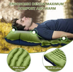 Camping Sleeping Pad Extra Thick Durable Camping Inflatable Mat with Air Pillow for Backpacking Hiking Traveling | PrepWiseGear