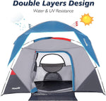 Camping Tent, Tent for Camping, Easy Set up Camping Tent for 4 Person Outdoor Traveling, Light Blue