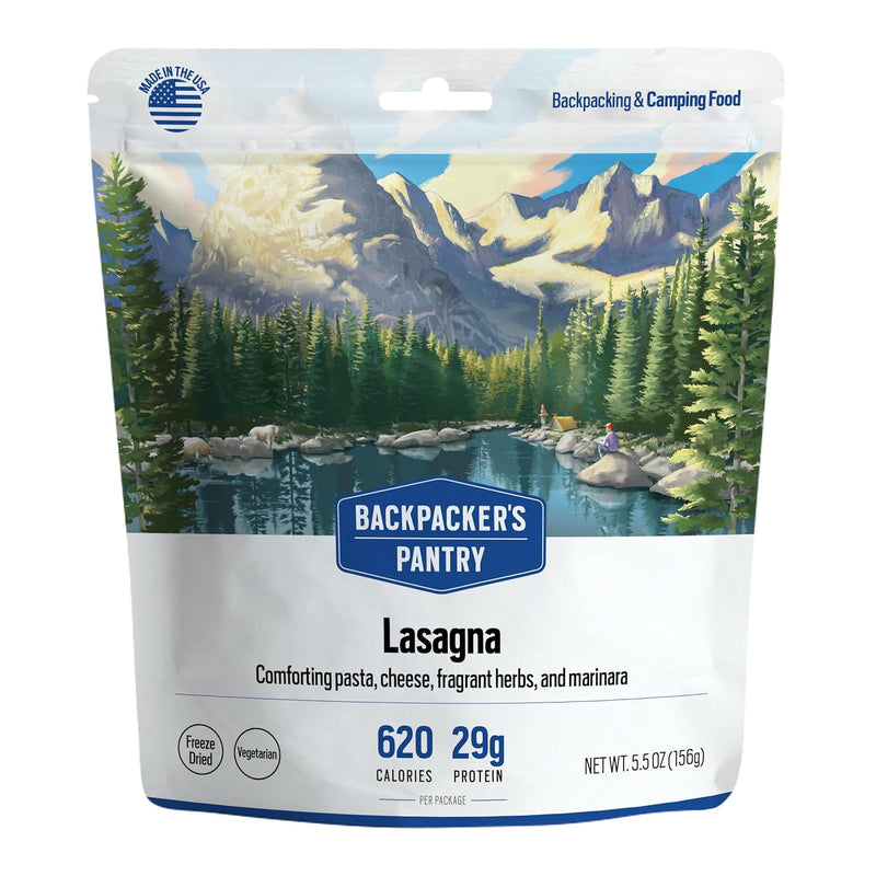 Lasagna | Freeze Dried Backpacking & Camping Food | Emergency Food | 28 Grams of Protein | Vegetarian | 1 Count | PrepWiseGear