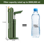 Portable Water Filter Survival Gear High Precision and Large Flow Optional 2 in 1 Water Purification for Hiking, Camping, Travel, and Emergency Preparedness | PrepWiseGear