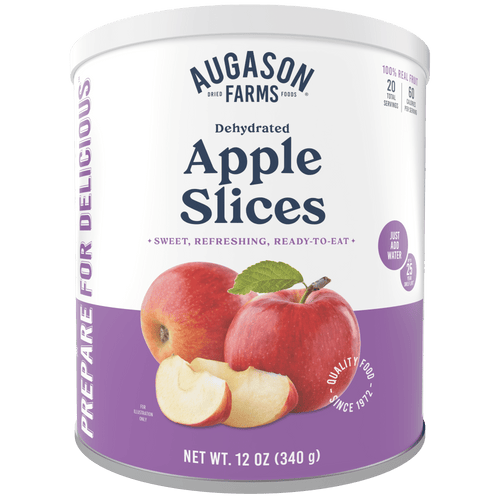 Dehydrated Apple Slices Can - Gluten Free Survival Food with Long Shelf Life - Dehydrated Emergency Food Supply for Camping, Prep & Everyday Meals - 20 Servings | PrepWiseGear