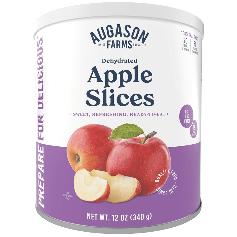 Dehydrated Apple Slices Can - Gluten Free Survival Food with Long Shelf Life - Dehydrated Emergency Food Supply for Camping, Prep & Everyday Meals - 20 Servings | PrepWiseGear