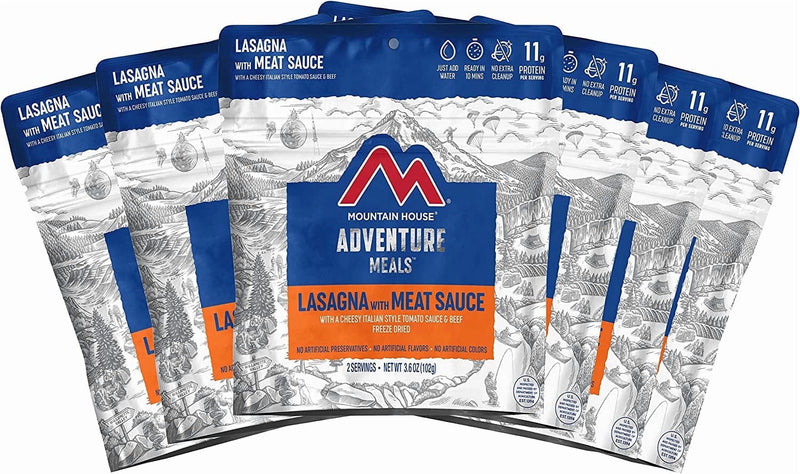 Lasagna with Meat Sauce | Freeze Dried Backpacking & Camping Food | Survival & Emergency Food- 6 Pouches | PrepWiseGear