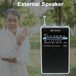 PR15 FM AM NOAA Emergency Pointer Tuning Radio Mini Handheld Radio Portable Pocket Radio Receiver with Weather Warning