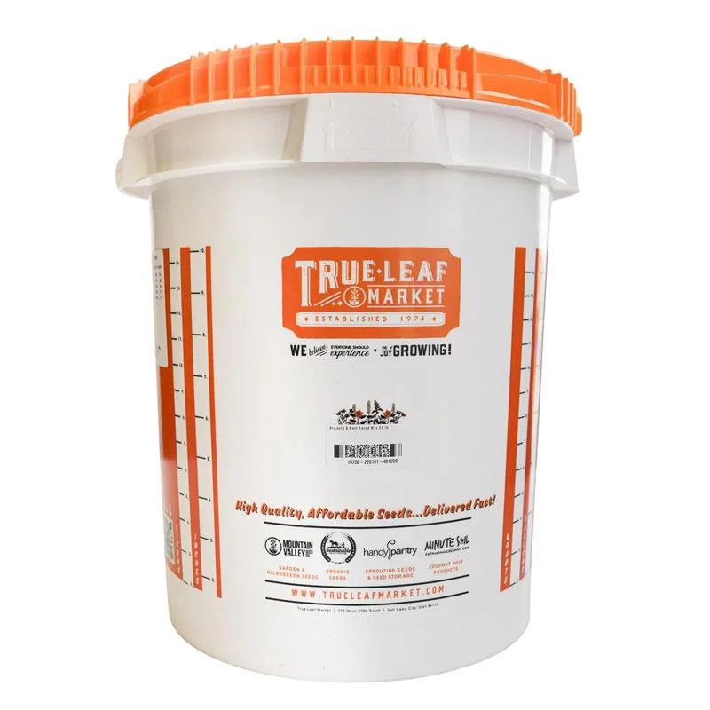 Organic Pearled Barley (Hulled) - 30 Lb Re-Sealable Bucket - Barley Grains for Flour, Bread, Beer Making Animal Feed, Food Storage & More | PrepWiseGear