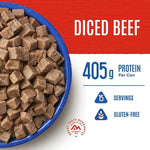 Diced Beef #10 Can – 6-Pack | Freeze-Dried Camping & Backpacking Food | Gluten-Free, High-Protein Survival & Emergency Meal | Fully Cooked | 30-Year Shelf Life | Made in USA