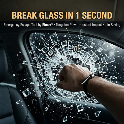 EDC Survival Bracelet, Car Window Breaker Wrist Strap Escape Tool, Vehicle Emergency Rescue Wristbands, Rapid Escape Emergency Tempered Glass Breaker