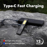 T7 Rechargeable EDC Flashlight 2 Pack, Slim Pocket Flashlight with USB-C Charging, Clip & Magnetic Base, Lightweight Portable LED Work Light for Everyday Carry, Camping & Emergency