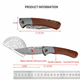 Customer photo of Damascus Steel Folding EDC Pocket Knife