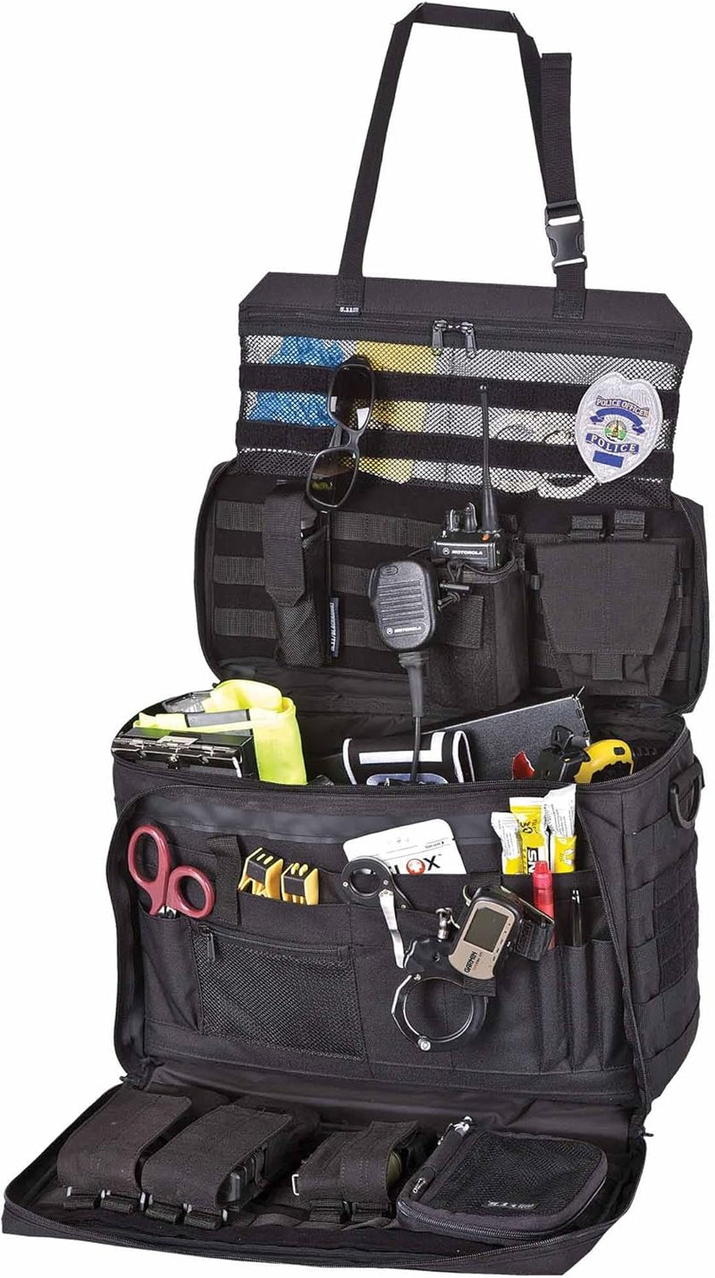 Tactical Wingman Patrol Bag – Police Gear Car Seat Organizer for Law Enforcement, Black, Style 56045ABR | PrepWiseGear