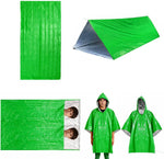 5Pcs Survival Kit Portable Survival Tents and Shelters Camping Emergency Blankets 2 Person Sleeping Bags Rain Ponchos for Adults Bulk for Outdoor Hiking,First Aid | PrepWiseGear