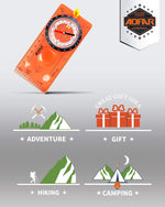 Orienteering Compass for Kids, Lightweight and Portable, Survival Compass for Navigation, Backpacking, Camping, Hiking, and Hunting | PrepWiseGear