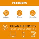 1500 Watt Portable Quiet Inverter Generator Gas Powered, Small Ultra Lightweight Quiet Generator for Camping, Tailgating, Home Backup | PrepWiseGear