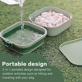 Customer photo of Collapsible Dog Travel Bowl - 2-in-1 with Lid