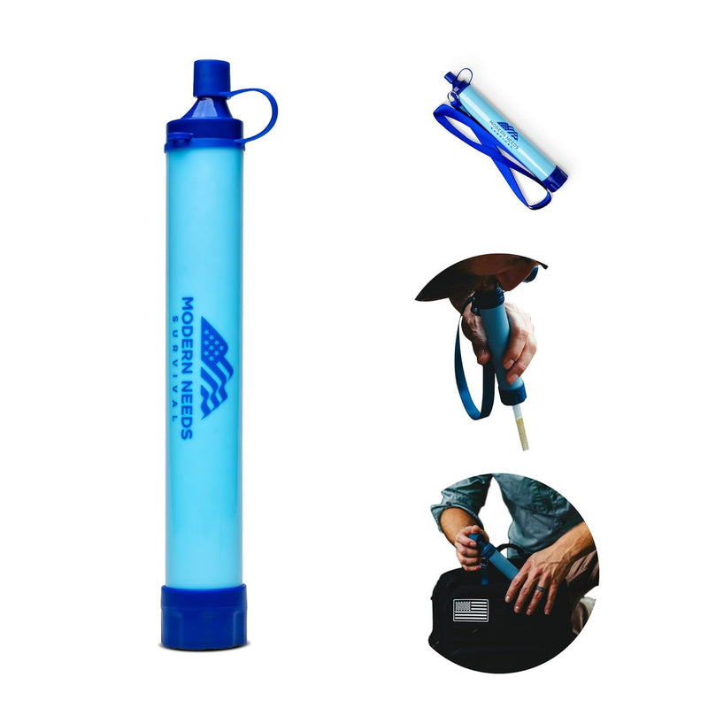 Ready Filter Personal Water Filter Straw | Backpacking Water Filter for Hiking & Camping | Portable Water Purifier Camping | Emergency Survival Gear & Camping Survival Kit | PrepWiseGear