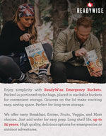 Emergency Food Supply - 360 Servings, 3 Buckets, Freeze Dried & Dehydrated Package of Long Term Meals, Survival Kit for Camping, Prepper Food Storage Supplies, up to 25 Year Shelf Life | PrepWiseGear