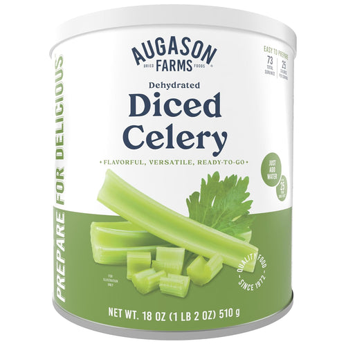 Dehydrated Diced Celery Emergency Food Supply, 73 Servings, 25 Year Shelf Life, Great for Cooking and Snacks - Dehydrated Meals, Survival Food Camping Essentials Can | PrepWiseGear