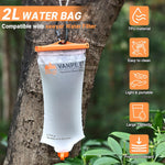 Upgrade Water Bag 2L Compatible with Sawyer Squeeze Water Filter, Durable TPU Material, BPA & PVC Free Squeeze Pouch, Collapsible Hydration Canteens for Camping Hiking Cycling (1 Pc) | PrepWiseGear