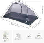 Backpacking Tent for 1 Person Camping Hiking Lightweight Waterproof One Person Tent with Footprint | PrepWiseGear