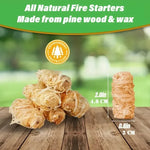 30/100Pcs Natural Fire Starter, Wax Wood Stick, Suitable for Fireplace, Barbecue Stove, Chimney Oven, Charcoal Ignition | PrepWiseGear