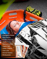 5-Pack Emergency Thermal Blankets, Heavy Duty Mylar Space Blanket with Ultimate Body Heat Retention for Camping Survival Kit, Car Emergency and Hiking, Waterproof & Windproof | PrepWiseGear