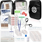 300Piece Travel First Aid Emergency Kit Home Essentials Hiking Survival Essential Kit for Outdoor Adventure Mini First Aid Kit for Backpack, Black | PrepWiseGear